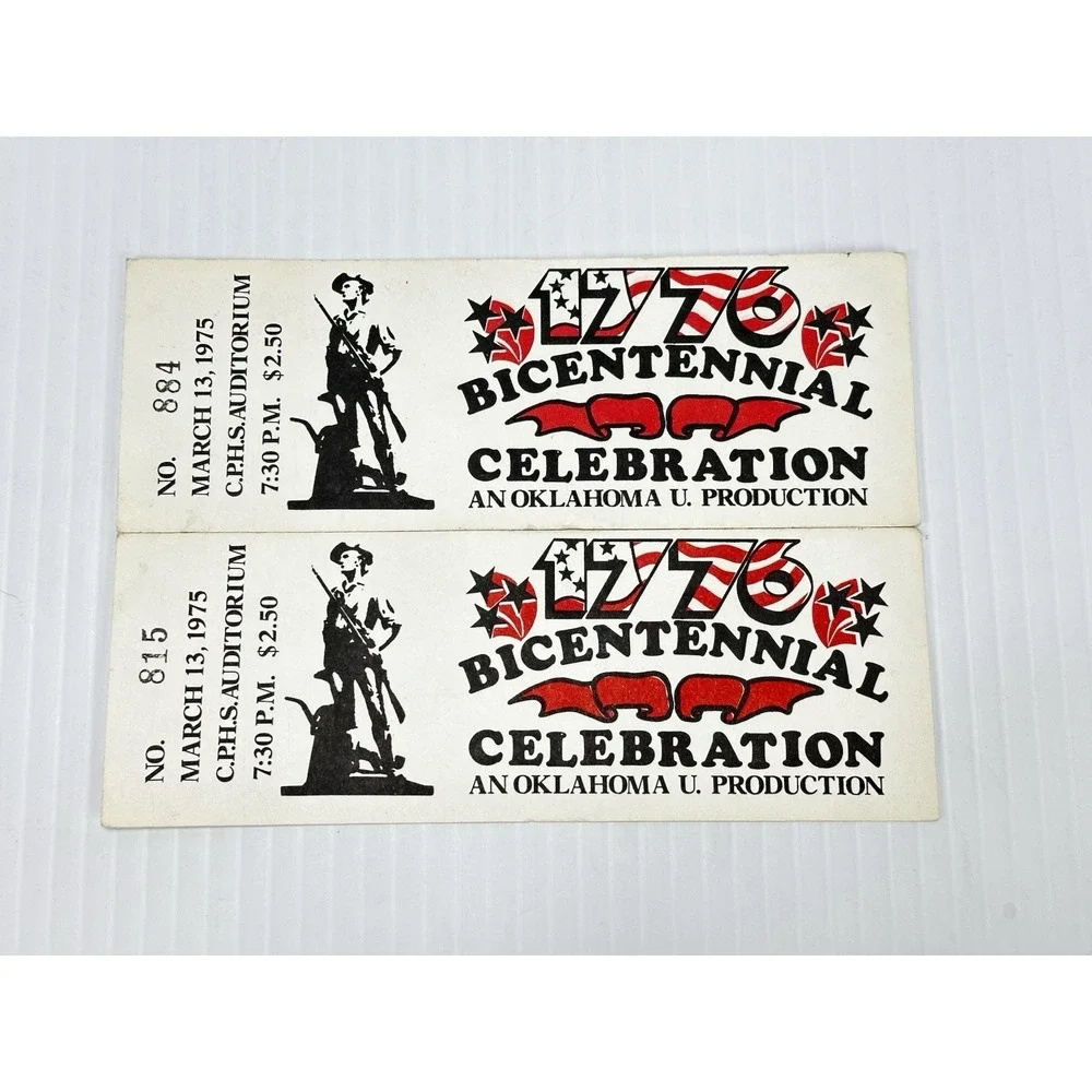 Vintage 1776 Bicentennial Celebration An‎ Oklahoma U. Production CPHS Auditorium